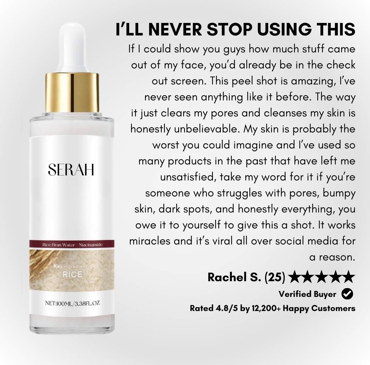 Serah Peel Shot Rice Ampoule